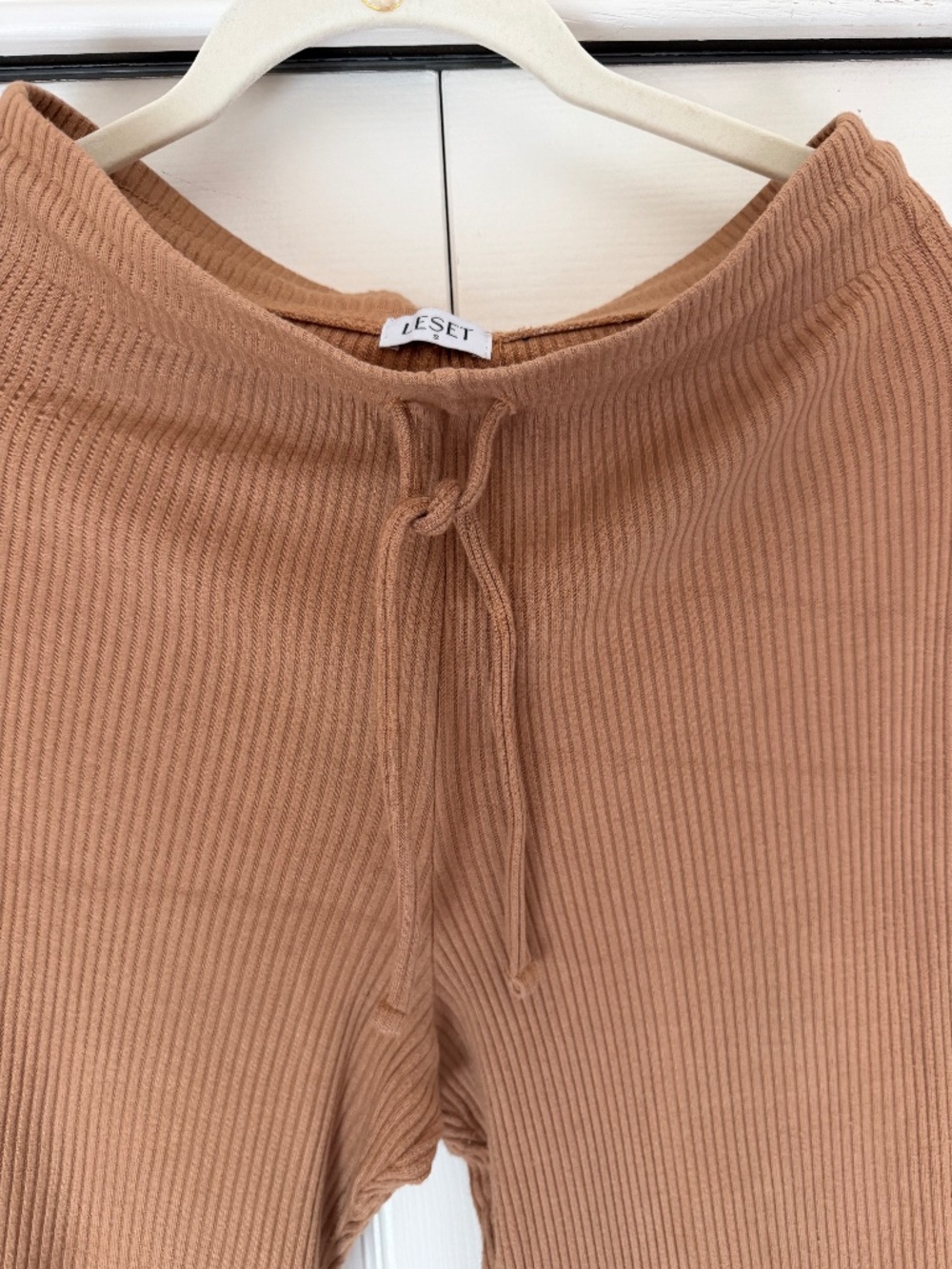Leset Ali Ribbed jersey wide-leg pants (Small)